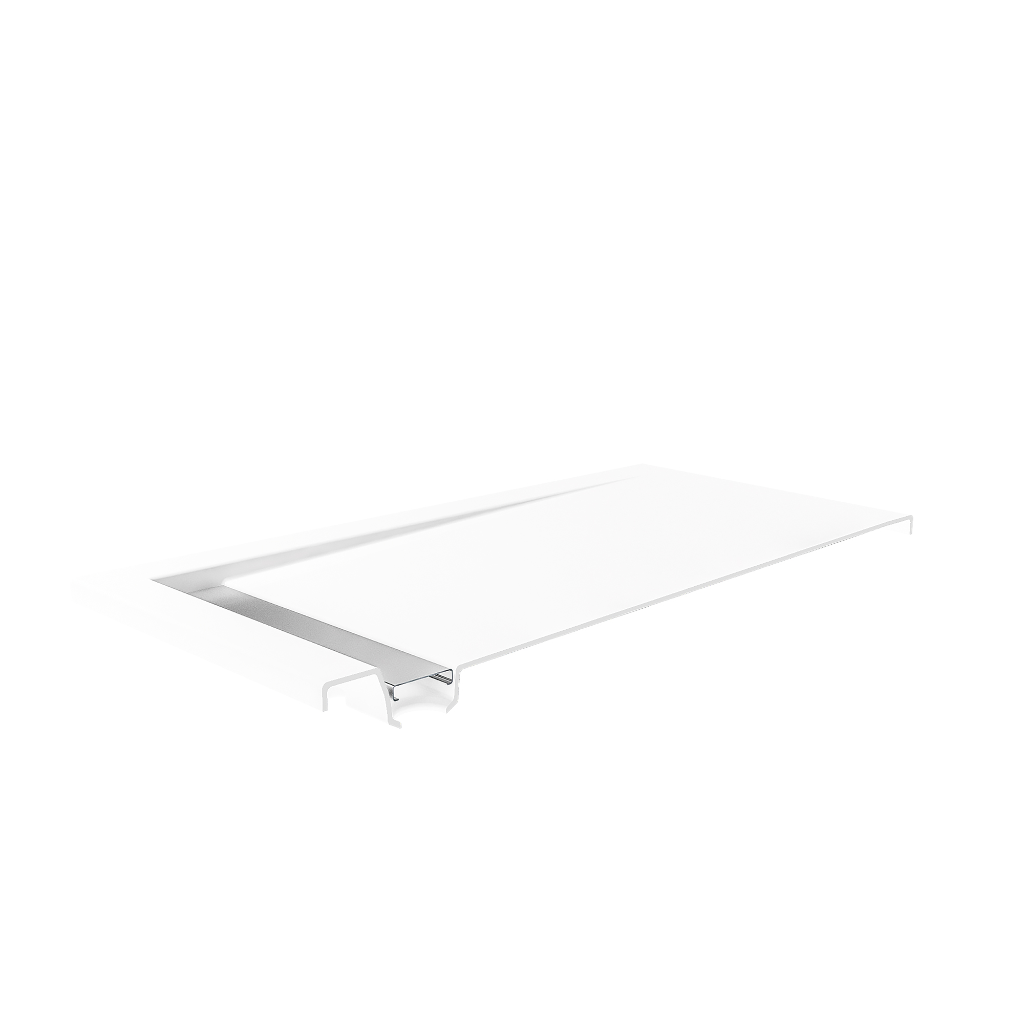 Classic Line extra flach - Ablaufrinne schmal, Quadratduschwanne, Querschnitt