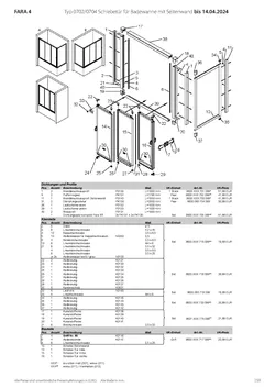 Badewannenaufsatz mit Gleittür / Schiebetür 3-tlg. 28.10.2025