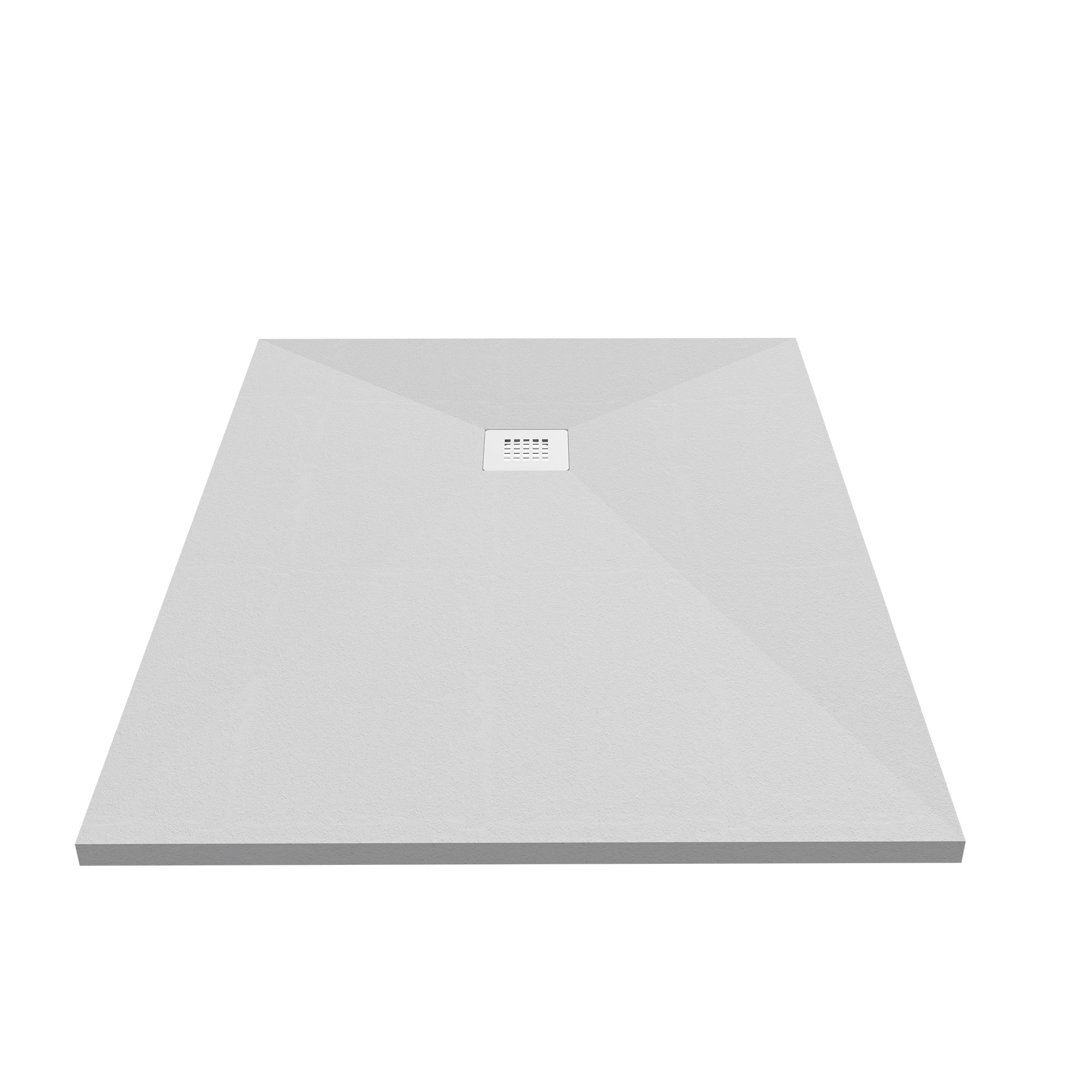 1916 Rechteckduschwanne Medio-Line Freisteller seitlich, weiß