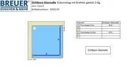 Sichtbare Glasmaße - Artikel 1650135