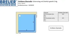 Sichtbare Glasmaße - Artikel 1650020