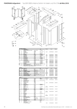 Drehtür an Nebenteil mit Seitennebenteil mit 2 Seitenwänden (U-Kabine) 19.01.2026