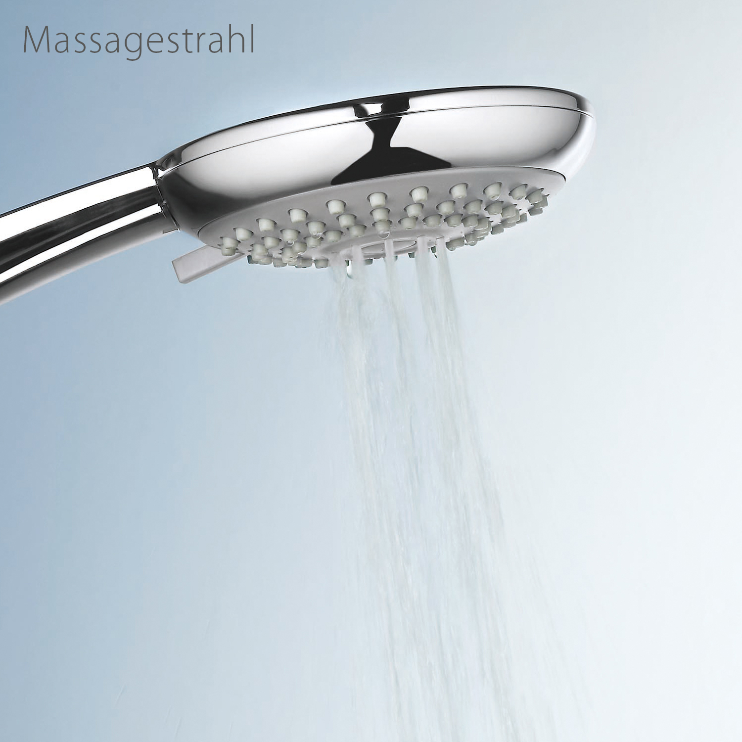 Aquamaxx 320 Duscharmatur mit eckiger Kopfbrause von Breuer Massagestrahl