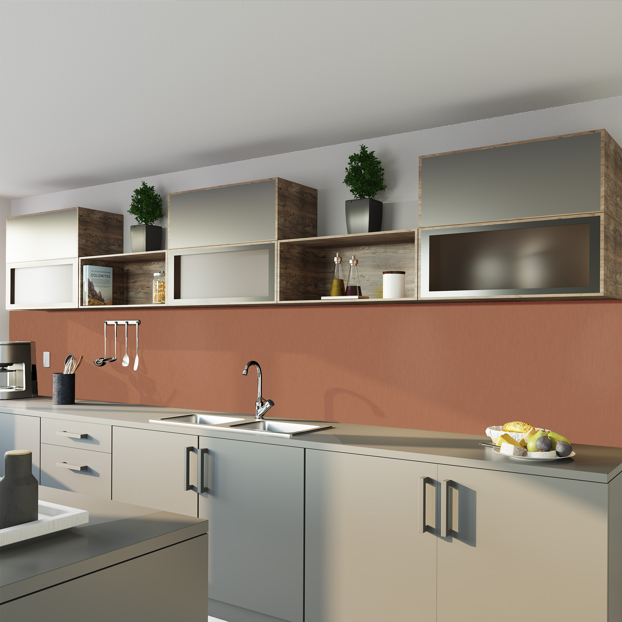 Seidenmatt Kupfer Metallic, Küche