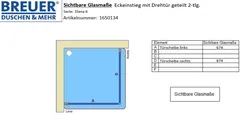 Sichtbare Glasmaße - Artikel 1650134