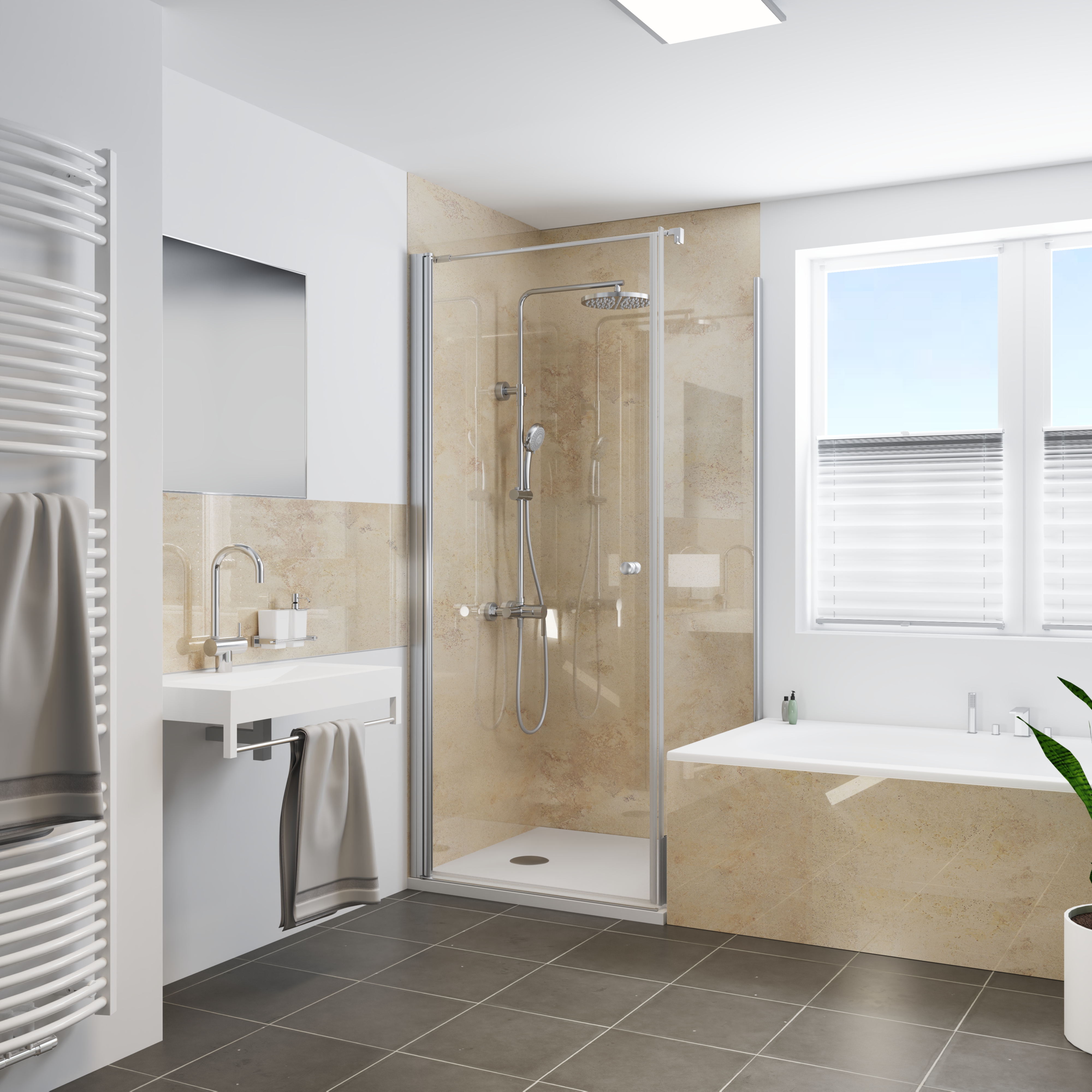 Ecklösung, Rückwand Sandstein